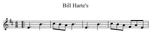 Bill Harte's - staff notation