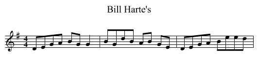 Bill Harte's - staff notation