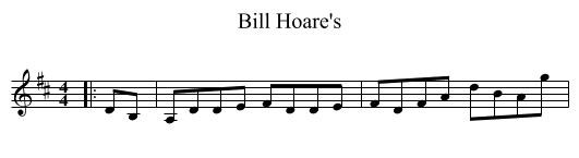 Bill Hoare's - staff notation