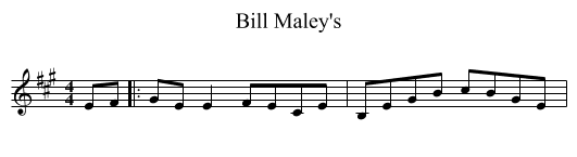 Bill Maley's - staff notation