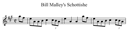 Bill Malley's Schottishe - staff notation