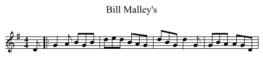 Bill Malley's - staff notation
