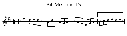 Bill McCormick's - staff notation