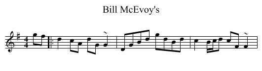 Bill McEvoy's - staff notation