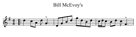 Bill McEvoy's - staff notation