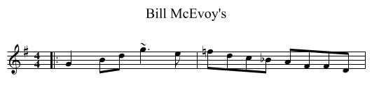 Bill McEvoy's - staff notation