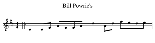 Bill Powrie's - staff notation