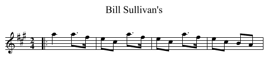 Bill Sullivan's - staff notation
