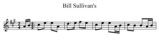 Bill Sullivan's - staff notation