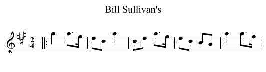 Bill Sullivan's - staff notation