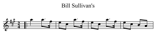 Bill Sullivan's - staff notation