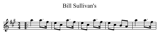 Bill Sullivan's - staff notation