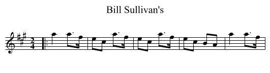 Bill Sullivan's - staff notation