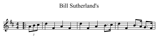 Bill Sutherland's - staff notation