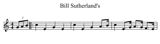 Bill Sutherland's - staff notation