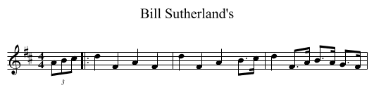 Bill Sutherland's - staff notation