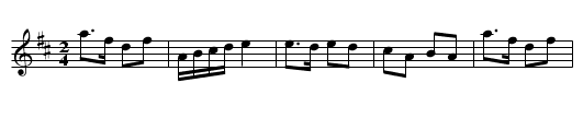 Bill the Weaver's #2 - staff notation