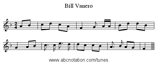 Bill Vanero - staff notation