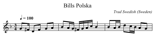 Bills Polska - staff notation