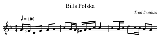 Bills Polska - staff notation