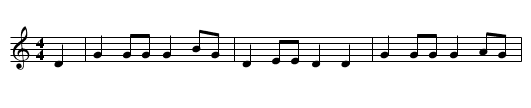 Billy Boy - staff notation