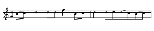 Billy Boy - staff notation