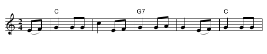 Billy Boy - staff notation