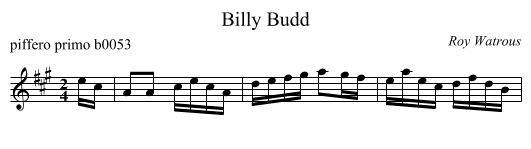 Billy Budd - staff notation