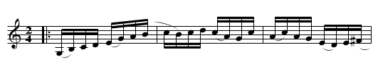 Billy in the Lowground - staff notation