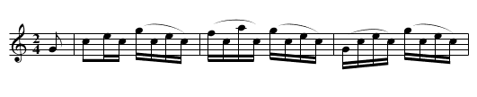Billy in the Woods - staff notation