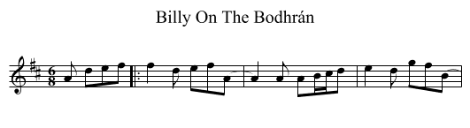 Billy On The Bodhrán - staff notation