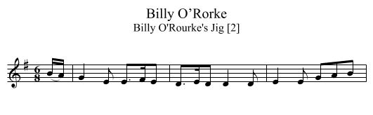 Billy O’Rorke - staff notation