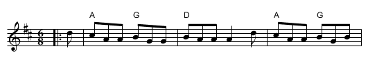 Billy O'Rourke Jig - staff notation
