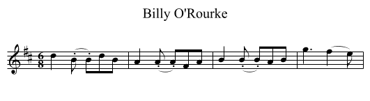 Billy O'Rourke - staff notation