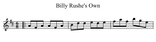Billy Rushe's Own - staff notation