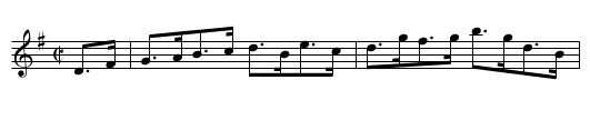 Billy Taylor's Fancy (hornpipe)  1726 - staff notation