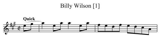 Billy Wilson [1] - staff notation