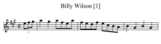 Billy Wilson [1] - staff notation