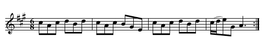 Billy's Jigg - staff notation