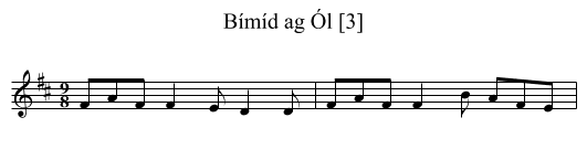 Bímíd ag Ól [3] - staff notation