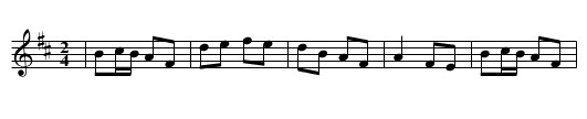 Bina O'Keeffe's Favorite - staff notation