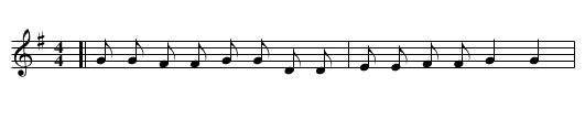 Bingo - staff notation