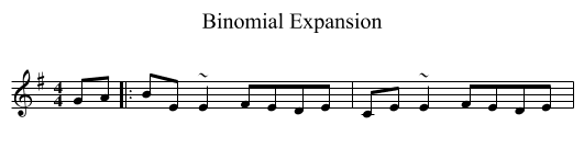 Binomial Expansion - staff notation
