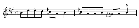 Biodag aig Mac Alasdair - staff notation