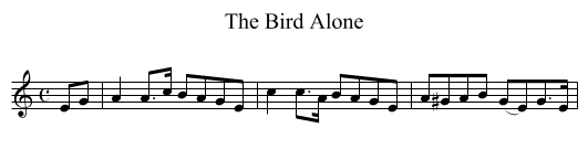 Bird Alone, The  - staff notation
