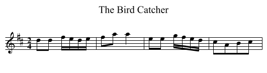 Bird Catcher, The - staff notation