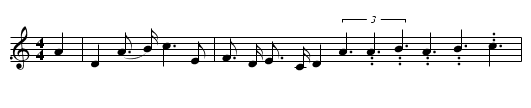 Bird in a Cage - staff notation