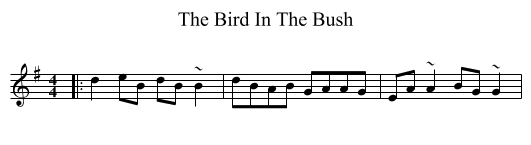 Bird In The Bush, The  - staff notation