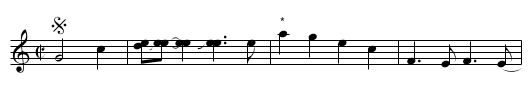 Birdie [1] - staff notation