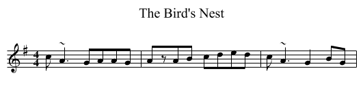 Bird's Nest, The  - staff notation